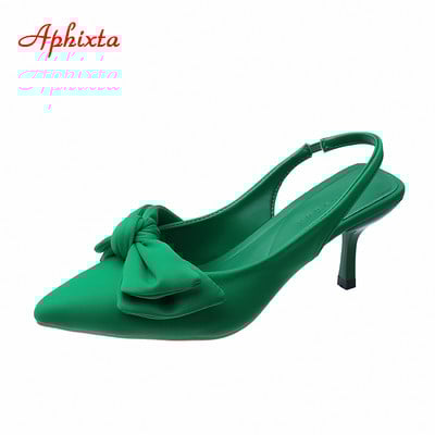 „Aphixta“ 7 cm ploni kulniukai, moteriški sandalai, smailūs purpuriniai, purpuriniai šilko, drugelio mazgai, moteriški modernūs slydimo batai, plius 42 dydis