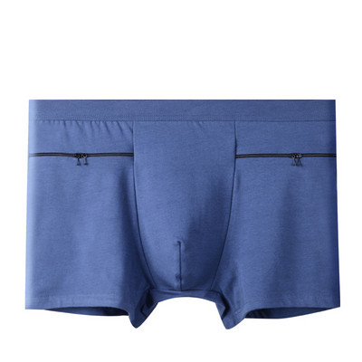 Muško donje rublje veće veličine s džepovima na patentni zatvarač Gaćice Pamučne seksi bokserice otporne na krađu Gaćice Calzoncillos Hombres