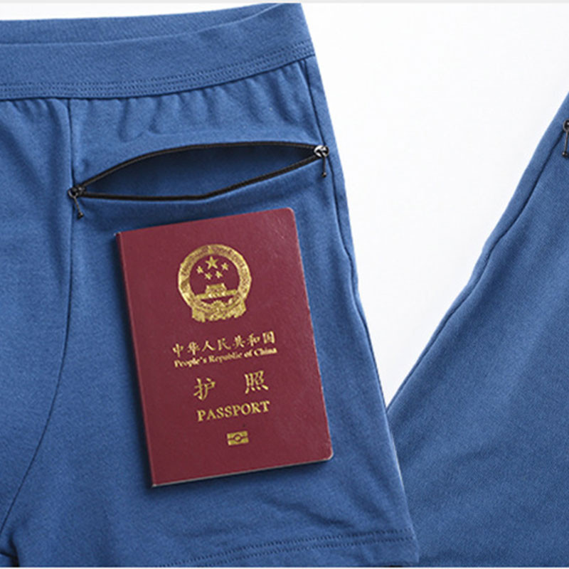 Muško donje rublje veće veličine s džepovima na patentni zatvarač Gaćice Pamučne seksi bokserice otporne na krađu Gaćice Calzoncillos Hombres