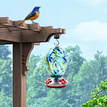 Creative Humming Bird Feeder Hanging Bird Food Feeding Υπαίθριος βιτρό Κρεμαστός τροφοδότης για κατοικίδια Ποτίστρο Διακόσμηση μπολ νερού