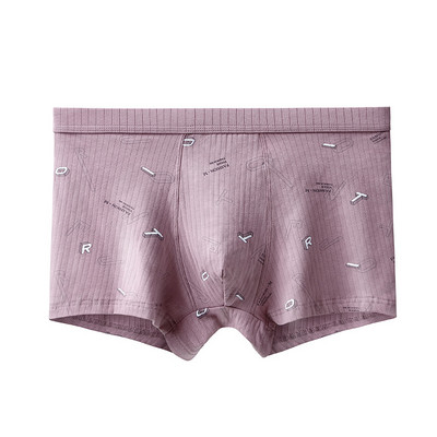 Módne pánske spodné prádlo, boxerky, mäkké bavlnené nohavičky, priedušné boxerky, pohodlné potlačené pánske nohavičky Cueca Homme