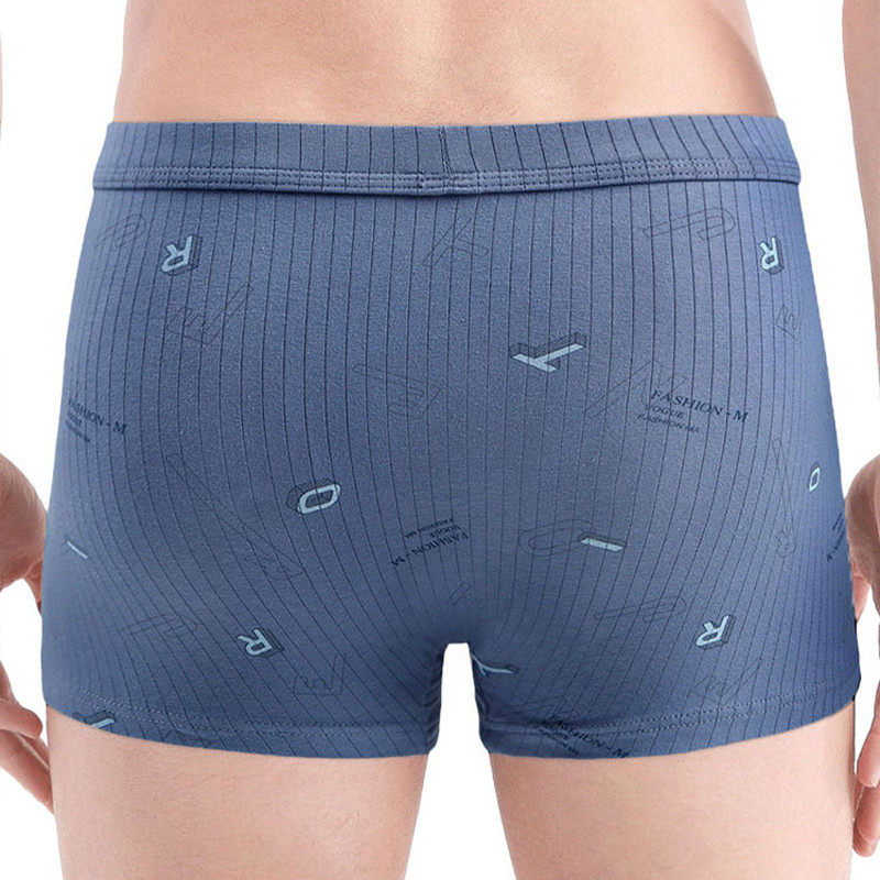 Módne pánske spodné prádlo, boxerky, mäkké bavlnené nohavičky, priedušné boxerky, pohodlné potlačené pánske nohavičky Cueca Homme
