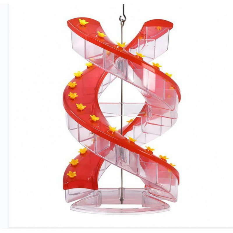 Hrănitor pentru colibri Helix în aer liber, curăţat uşor, rezistent la scurgeri, hrănitor pentru păsări sălbatice în exterior, adăpator, agăţat pentru curte, accesorii pentru decorarea grădinii