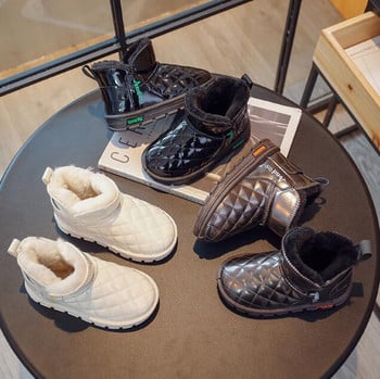 2023 Λούτρινα ζεστά κοντά μπότες για αγόρια για κορίτσια Μόδα καθημερινά παιδικά μποτάκια χειμωνιάτικα παιδικά μποτάκια χιονιού Παιδικά αθλητικά παπούτσια για χιόνι