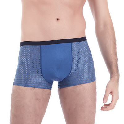 Muško donje rublje Gaćice s mrežastim rupama velike veličine, elastične kratke hlače, muške bokserice, bešavne prozračne bokserice veće veličine