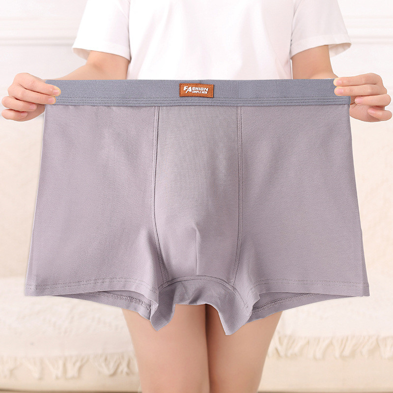 Chiloți din bumbac de marime mari Boxeri pentru bărbați Pantaloni scurti boxer de marime mari Lenjerie de corp elastică respirabilă Chiloți largi, fără cusături, pentru bărbați.