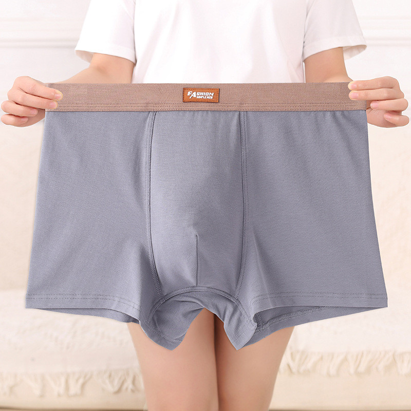 Chiloți din bumbac de marime mari Boxeri pentru bărbați Pantaloni scurti boxer de marime mari Lenjerie de corp elastică respirabilă Chiloți largi, fără cusături, pentru bărbați.