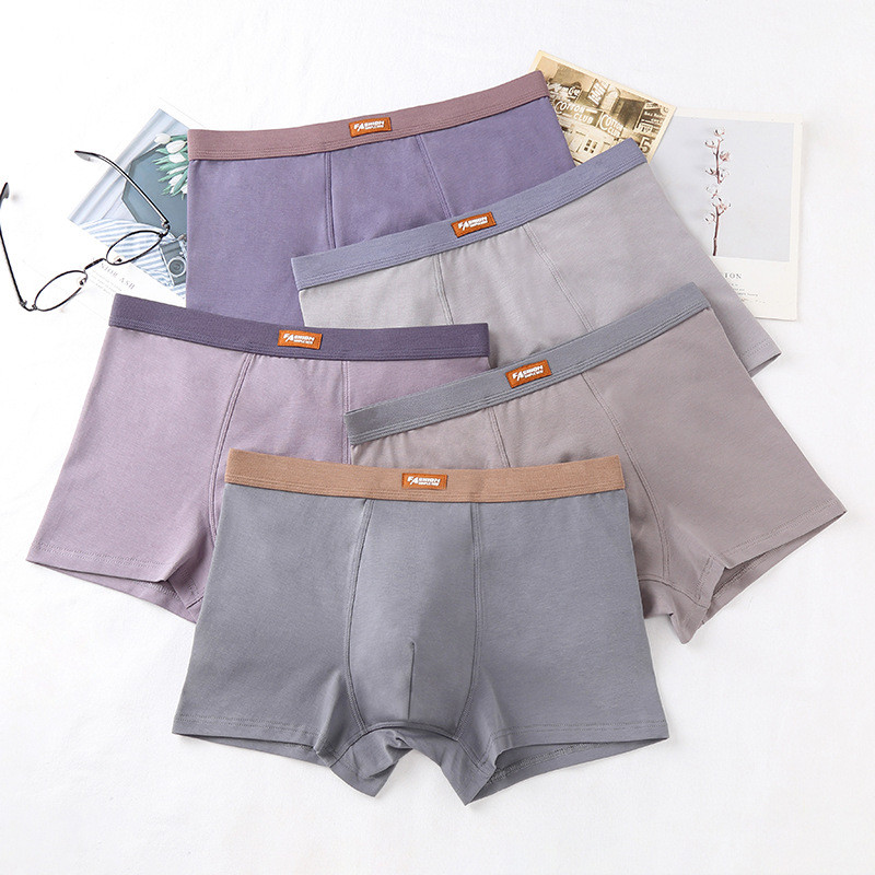 Chiloți din bumbac de marime mari Boxeri pentru bărbați Pantaloni scurti boxer de marime mari Lenjerie de corp elastică respirabilă Chiloți largi, fără cusături, pentru bărbați.