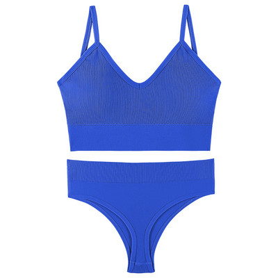 Set de sutien fără cusături pentru femei, tanga sexy, chiloți cu talie joasă, sutien fără sârmă, lenjerie, sutien, set de lenjerie de corp pentru femeie din bumbac