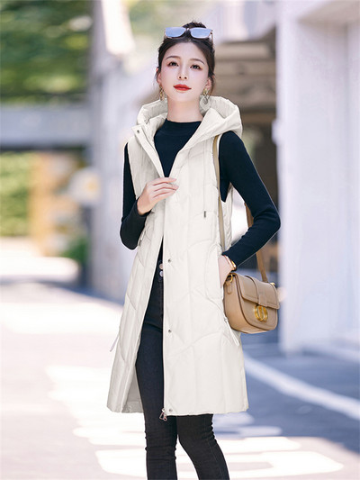 2023, noua vestă din bumbac, toamnă iarnă, cu puf, veste lungi din bumbac, căptușite, parka cu glugă, cu glugă, haine calde pentru zăpadă.