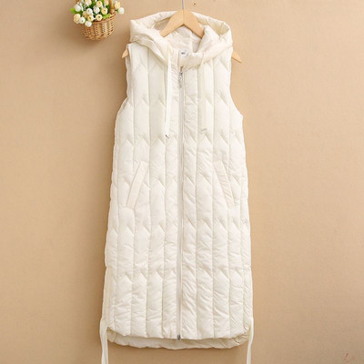 2023. Jesen/Zima Kaput Punji pamučni prsluk Ženski dugi prsluk Široka jakna bez rukava s kapuljačom Ženski prsluk Gornja odjeća Chaleco Mujer