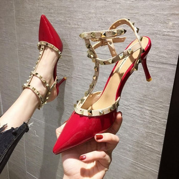 Дамски модни офисни червени обувки на висок ток Дамски класически черни висококачествени офис помпи Zapatos Dama Cool Heels G6166