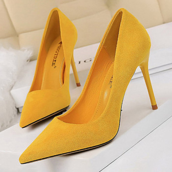 BIGTREE Shoes 2023 Нови дамски помпи Велурени обувки на висок ток Модни офис обувки Stiletto Парти обувки Дамски удобни дамски обувки на ток