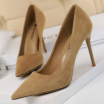 BIGTREE Παπούτσια 2023 New Women Pumps Suede ψηλοτάκουνα παπούτσια Μόδα παπούτσια γραφείου Στιλέτο Παπούτσια για πάρτι Γυναικεία άνεση Γυναικεία τακούνια