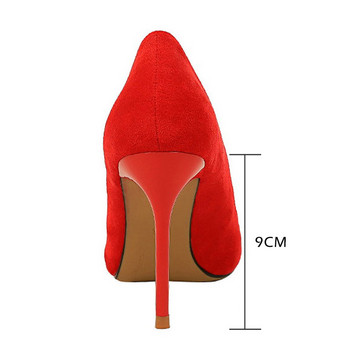 BIGTREE Shoes 2023 Нови дамски помпи Велурени обувки на висок ток Модни офис обувки Stiletto Парти обувки Дамски удобни дамски обувки на ток