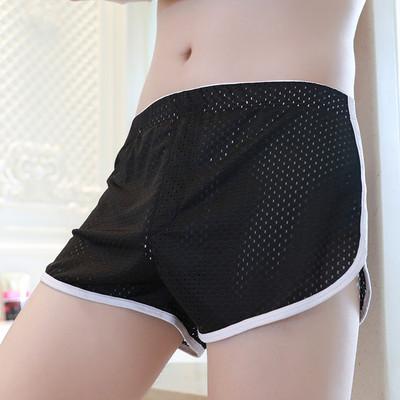 Ice Silk Vyriški apatiniai Bokseriai Sexy Mesh Arrow Kelnės Cueca Vyriški Bokser Šortai Apatiniai drabužiai Vyriški kvėpuojantys Arrow Kelnaitės miegui