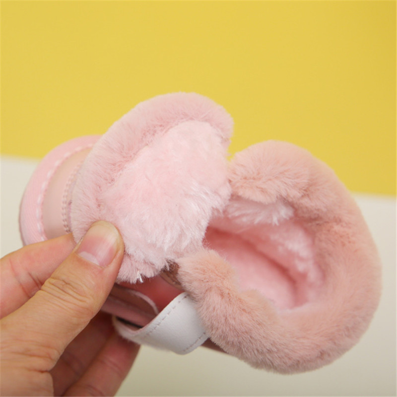 Zimske dječje čizme za snijeg, uniseks kožne cipele za malu djecu, dječake, djevojčice, vodootporne tople plišane dječje tenisice, cipele za dojenčad s mekim dnom