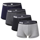 Lenjerie de corp pentru bărbați de înaltă calitate Boxer Homme cu talie mijlocie Chiloți boxer pentru bărbați, bumbac, respirabil, chiloți confortabili Cueca
