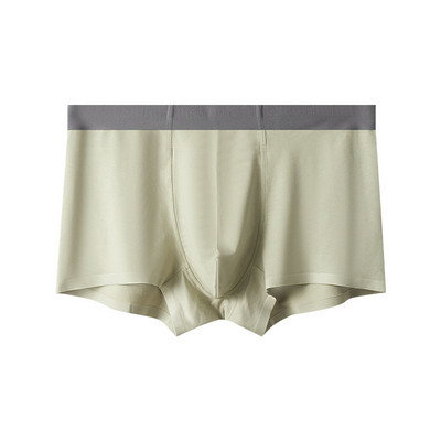 Lenjerie de corp pentru bărbați de culoare solidă Boxer moale fără cusături Chiloți pentru bărbați Boxeri pantaloni scurți cu talie mijlocie Chiloți sexy în husă în U Chiloți respirabili