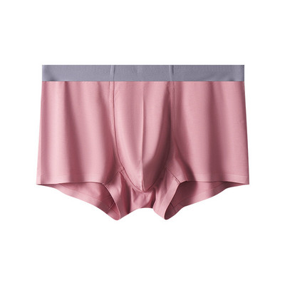 Lenjerie de corp pentru bărbați de culoare solidă Boxer moale fără cusături Chiloți pentru bărbați Boxeri pantaloni scurți cu talie mijlocie Chiloți sexy în husă în U Chiloți respirabili