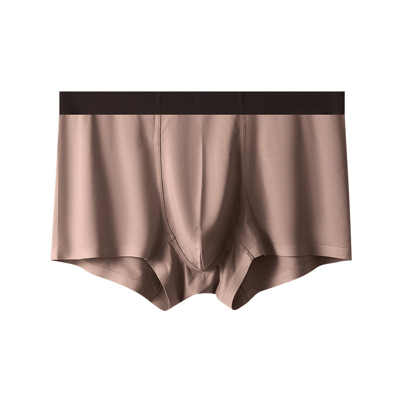Lenjerie de corp pentru bărbați de culoare solidă Boxer moale fără cusături Chiloți pentru bărbați Boxeri pantaloni scurți cu talie mijlocie Chiloți sexy în husă în U Chiloți respirabili