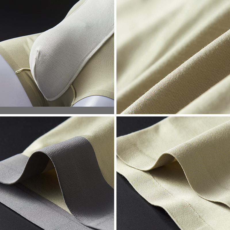 Lenjerie de corp pentru bărbați de culoare solidă Boxer moale fără cusături Chiloți pentru bărbați Boxeri pantaloni scurți cu talie mijlocie Chiloți sexy în husă în U Chiloți respirabili