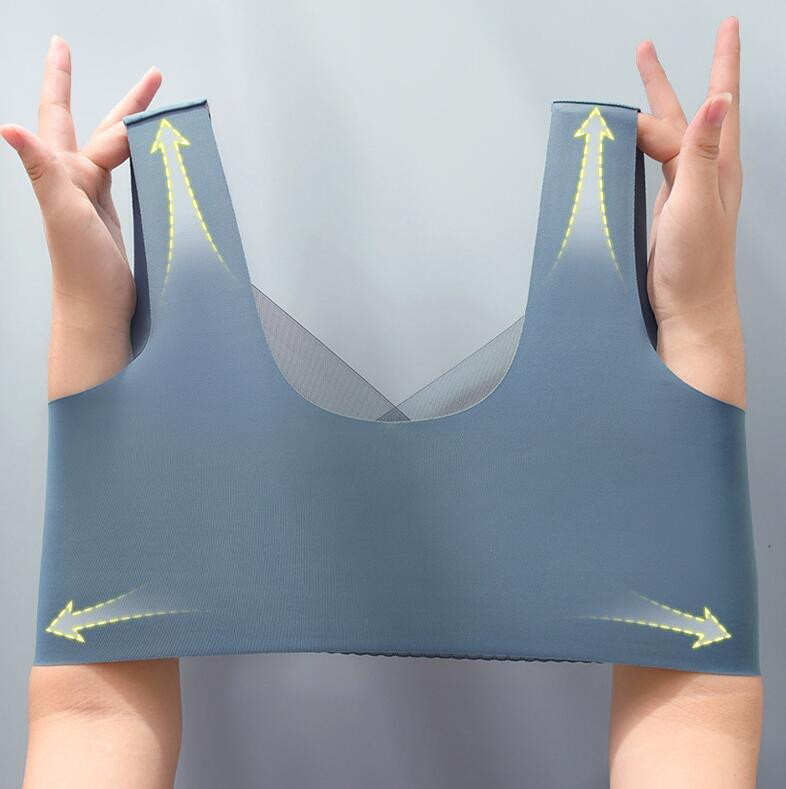Ženski bežični push up grudnjak Seksi duboki V čipkasti grudnjaci Žensko udobno donje rublje Bešavni grudnjak Mekano donje rublje Velika veličina L-5XL