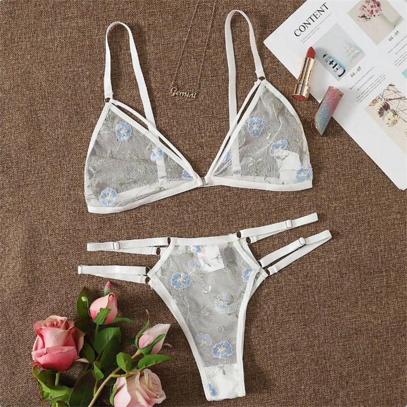 2023 Set de lenjerie sexy din dantelă Lenjerie de corp pentru femei Seturi de sutien transparent pentru petrecere Set de sutien de lenjerie din dantelă Set de lenjerie intimă Mărimea SL