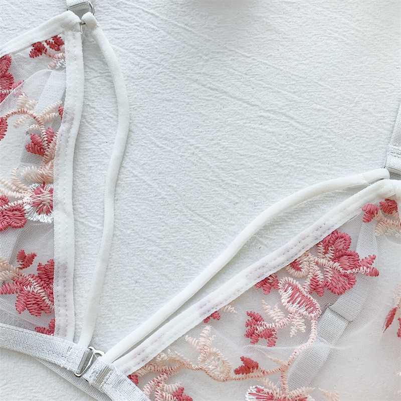 2023 Set de lenjerie sexy din dantelă Lenjerie de corp pentru femei Seturi de sutien transparent pentru petrecere Set de sutien de lenjerie din dantelă Set de lenjerie intimă Mărimea SL