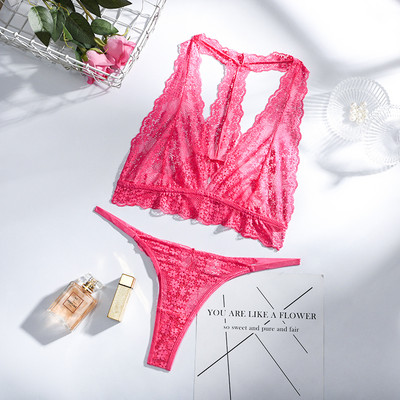 Čipkane mrežaste prozirne tange i grudnjak Eroktično donje rublje Dvodijelno žensko lijepo seksi donje rublje Najprodavaniji kompleti ženskog donjeg rublja