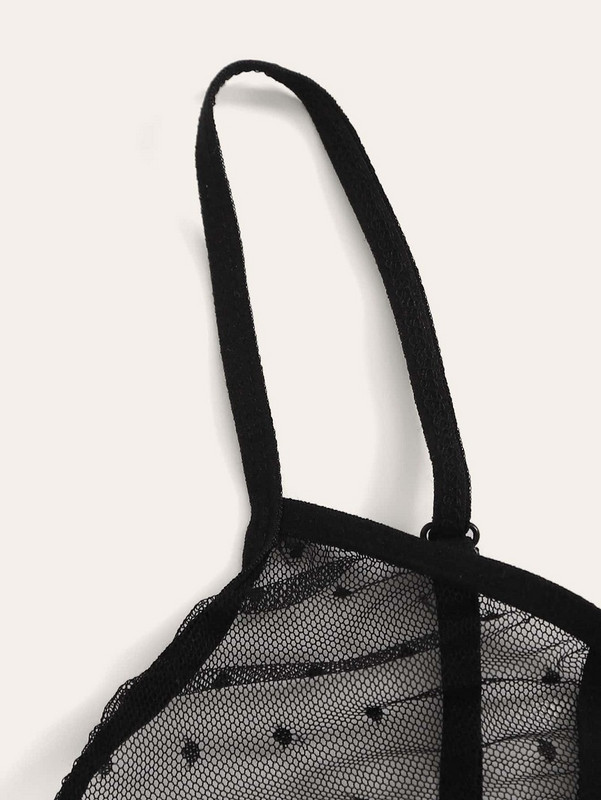 Komplet seksi grudnjaka, proziran, proziran grudnjak i komplet gaćica s perspektivnom mrežastom podvezicom Komplet donjeg rublja od čipke Komplet ženskog donjeg rublja