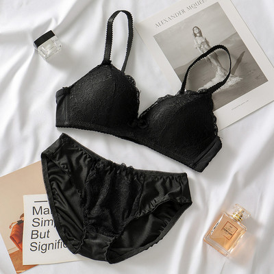 Sutiene fără cusături din dantelă pentru femei Sutiene push up fără sârmă Sutien ABC Cup Lenjerie de corp Sutien sexy Bralette Cupă U adâncă (cupă 3/4) Lenjerie