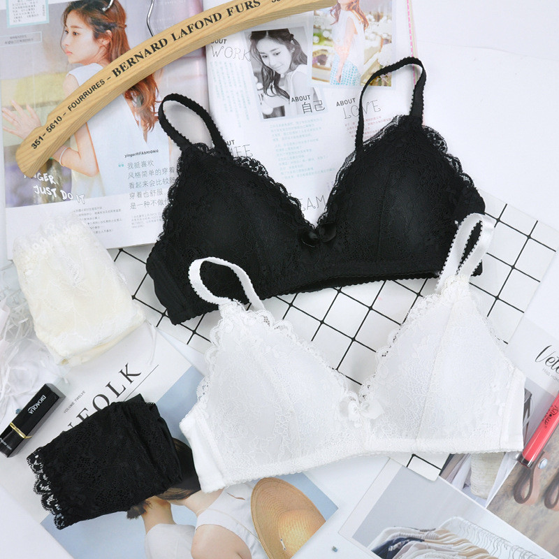 Sutiene fără cusături din dantelă pentru femei Sutiene push up fără sârmă Sutien ABC Cup Lenjerie de corp Sutien sexy Bralette Cupă U adâncă (cupă 3/4) Lenjerie