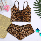 Reducere caldă Lenjerie de corp pentru femei Set de lenjerie sexy pentru femei, cu fundă, lenjerie de corp leopard, set de lenjerie de noapte Lenceria Femenina ropa mujer