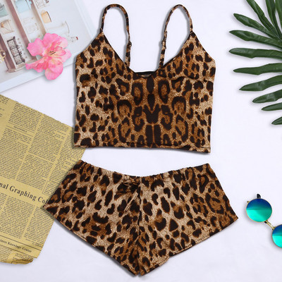 Reducere caldă Lenjerie de corp pentru femei Set de lenjerie sexy pentru femei, cu fundă, lenjerie de corp leopard, set de lenjerie de noapte Lenceria Femenina ropa mujer