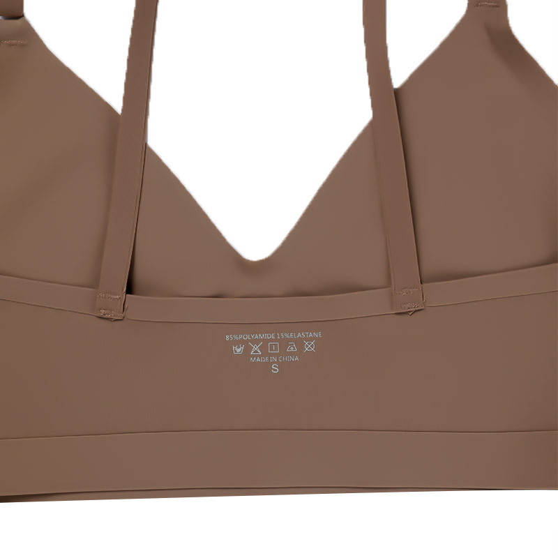 2023 Set de sutien și slip fără cusături, bustieră, crop top, respirabil, sexy, din mătase de gheață, set de sutien și tanga fără cusături pentru fete tinere