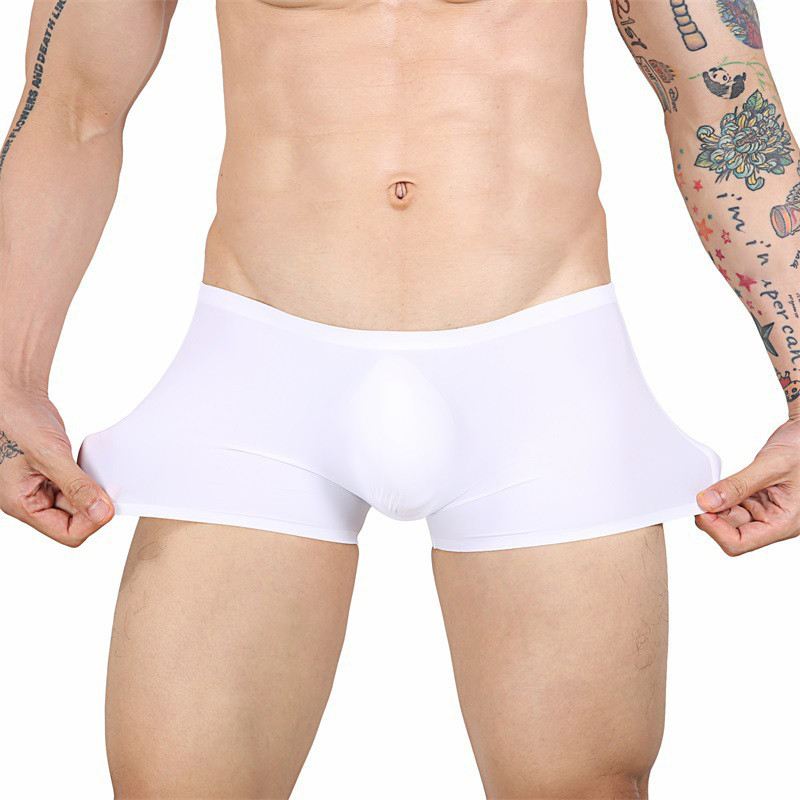 Ljetne ultra-tanke seksi muške bokserice Ice Silk Muško donje rublje Muške bešavne bokserice Prozračne gaćice plus veličina