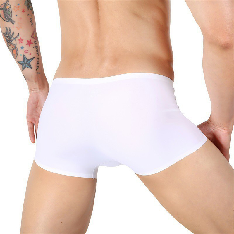 Ljetne ultra-tanke seksi muške bokserice Ice Silk Muško donje rublje Muške bešavne bokserice Prozračne gaćice plus veličina