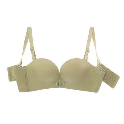 Sutien push up fără bretele cu închidere frontală fără fir Sutien invizibil Lenjerie de corp fără cusături Lenjerie pentru femei Sutien pentru femei