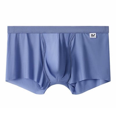 Pánske sexy U konvexné vrecko z ľadového hodvábu, spodná bielizeň, mužské bezšvíkové ultratenké priedušné boxerky, mäkké pohodlné rýchloschnúce nohavičky