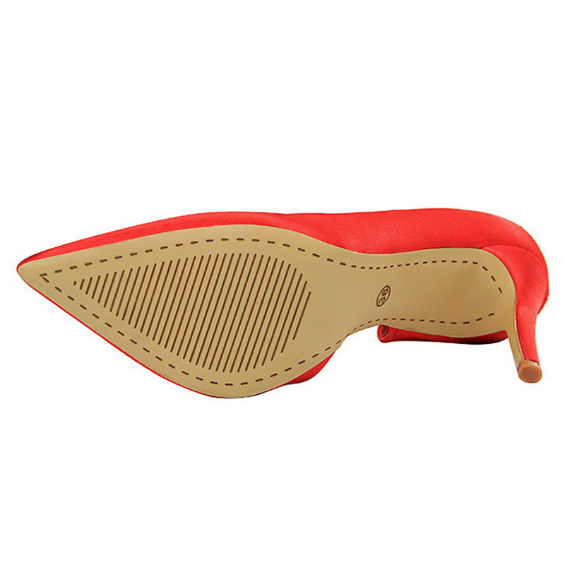 BIGTREE Cipele Seksi ženske cipele Crno-plave crne ženske pete Svilene visoke pete Ženske cipele Štikle na petu 9,5 cm Ženske cipele