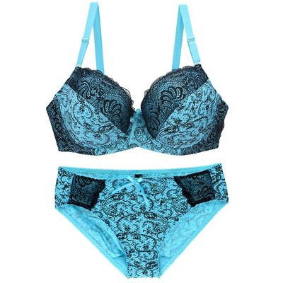 Nouvelle Seamless poznatog brenda seksi visokokvalitetni set grudnjaka za žene, komplet donjeg rublja push-up grudnjaka s čipkastim cvijetom. Ispod velike veličine