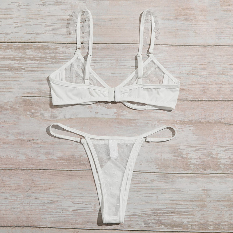 Nou în set de lenjerie sexy Lenjerie de corp pentru femei de mărime mare Lenjerie de corp sexy Lenjerie de corp sexy din plasă Temptation Set de lenjerie în trei puncte