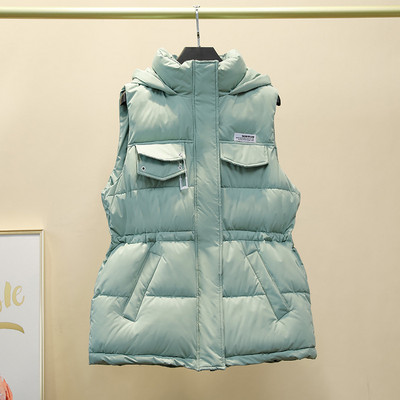2022 Ženska vesta bez rukava Zimska topla pamučna podstavljena jakna Ženska pamučna vesta Prsluk s kapuljačom Kaput Chalecos Para Mujer