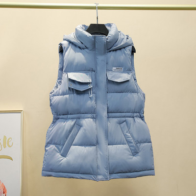 2022 Ženska vesta bez rukava Zimska topla pamučna podstavljena jakna Ženska pamučna vesta Prsluk s kapuljačom Kaput Chalecos Para Mujer