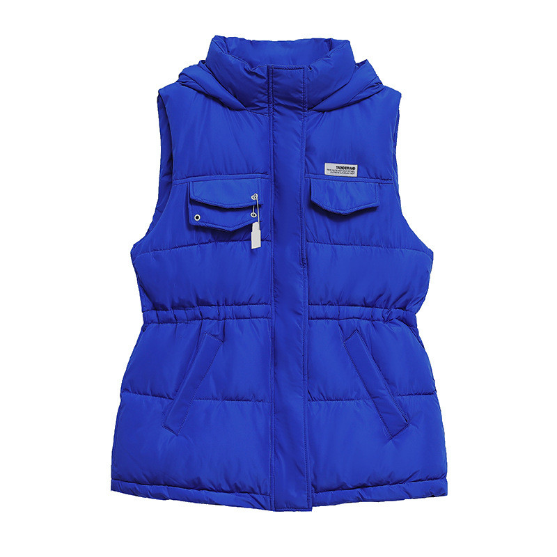 2022 Ženska vesta bez rukava Zimska topla pamučna podstavljena jakna Ženska pamučna vesta Prsluk s kapuljačom Kaput Chalecos Para Mujer