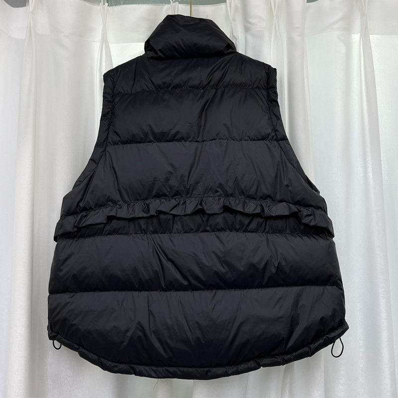Vestă de puf pentru femei, la modă largi, cu guler, vestă pentru femei, toamnă 2023, coreeană șic, topuri, vestă caldă din puf de rață pentru femei