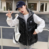 2023 Toamnă/Iarnă Puf din bumbac Apare subțire fără mâneci Vestă pentru damă Jachetă cu guler în picioare Modă calduroasă Jachetă cu top pentru femei