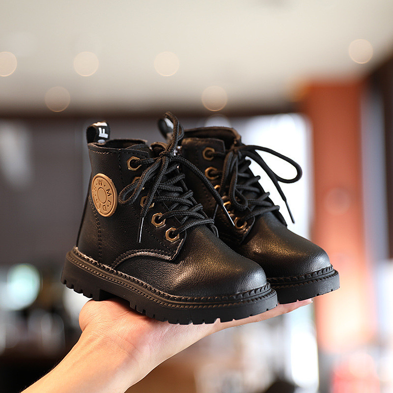 2020 m. rudens / žiemos vaikiški batai berniukams mergaitėms odiniai batai pliušiniai madingi vandeniui neslystantys šilti batai vaikiški batai 21–30 m.