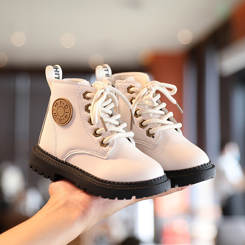 2020 m. rudens / žiemos vaikiški batai berniukams mergaitėms odiniai batai pliušiniai madingi vandeniui neslystantys šilti batai vaikiški batai 21–30 m.